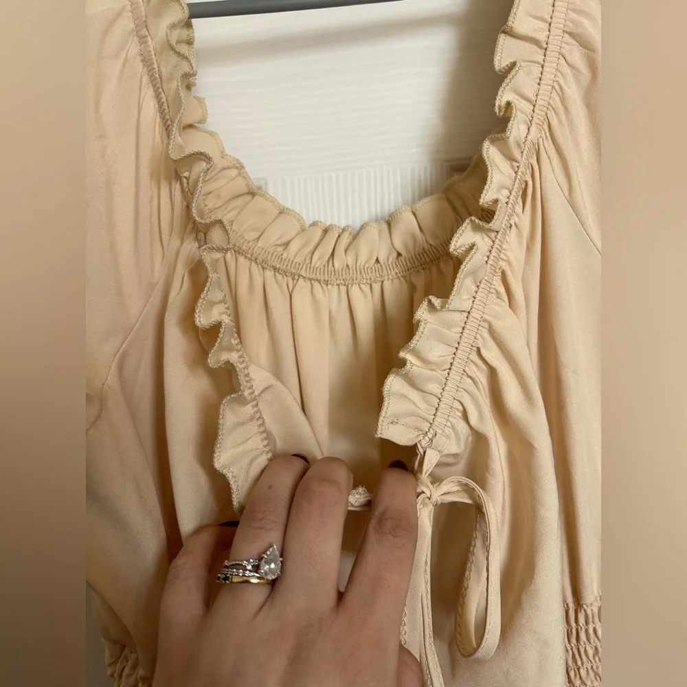 Beige Renaissance Chemise Dress – Size 3X - Picture 10 of 11